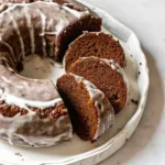 Chocolate dripping on donut cake