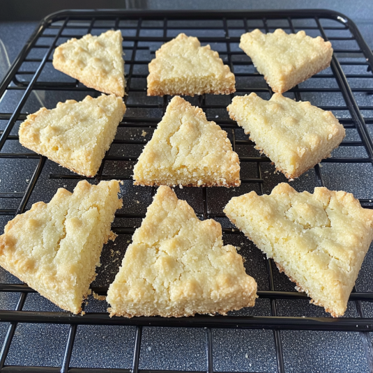 almond shortbread bars topped with sliced almonds and powdered sugar,
