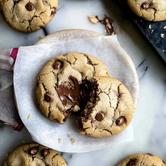 Soft Nutella cookie with a gooey melted center